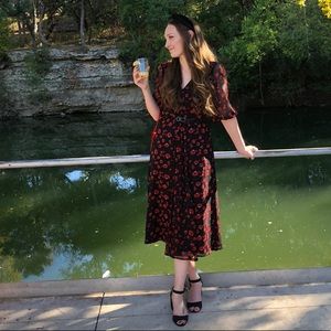 MELLODAY Red Poppy Dress